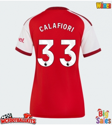 Arsenal Riccardo Calafiori #33 Replica Home Stadium Shirt for Women 2026-27 Short Sleeve